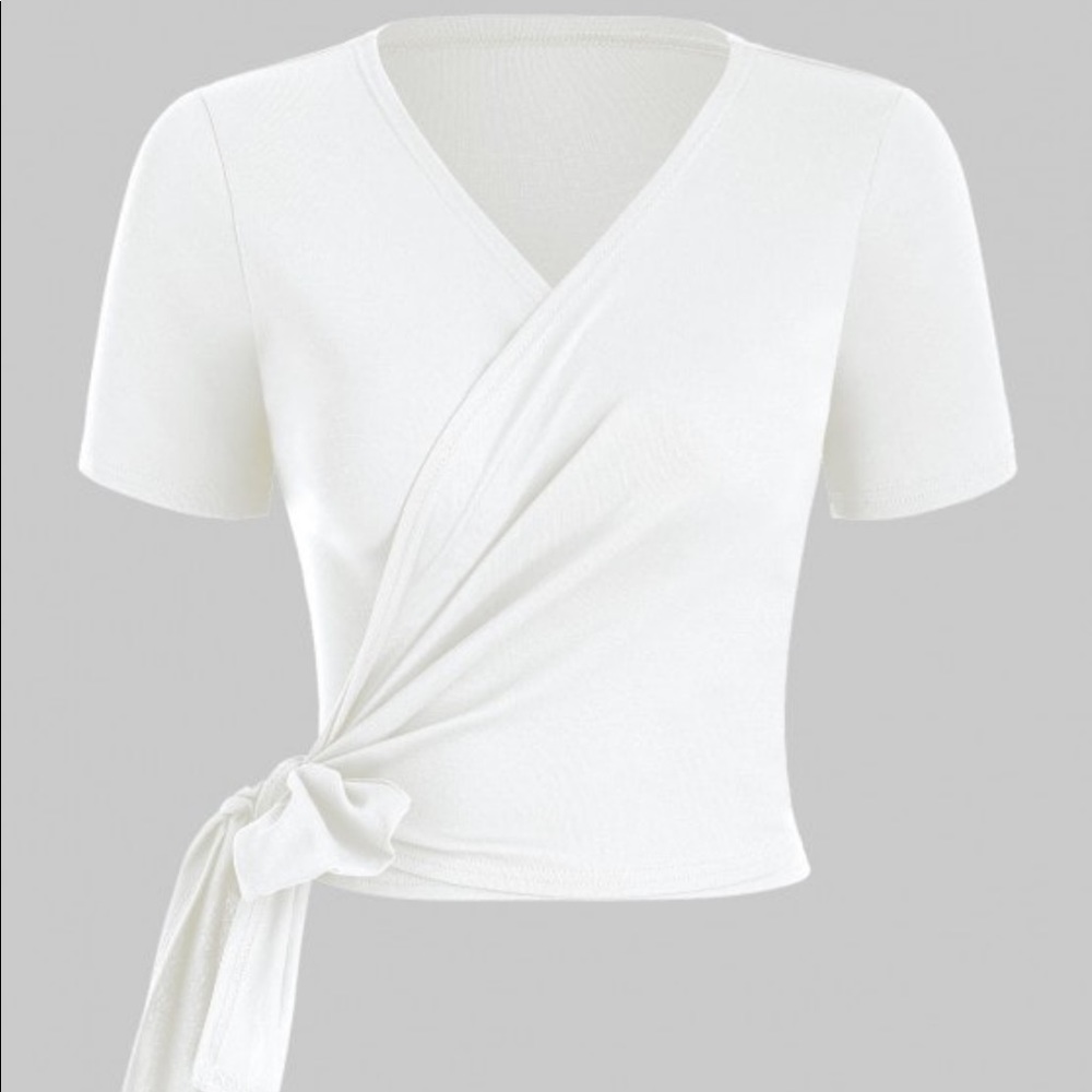 White Wrap Top